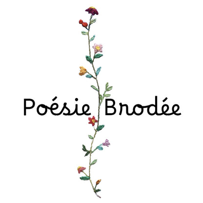 Une face de "Poésie Brodée" par Jules & Jane
