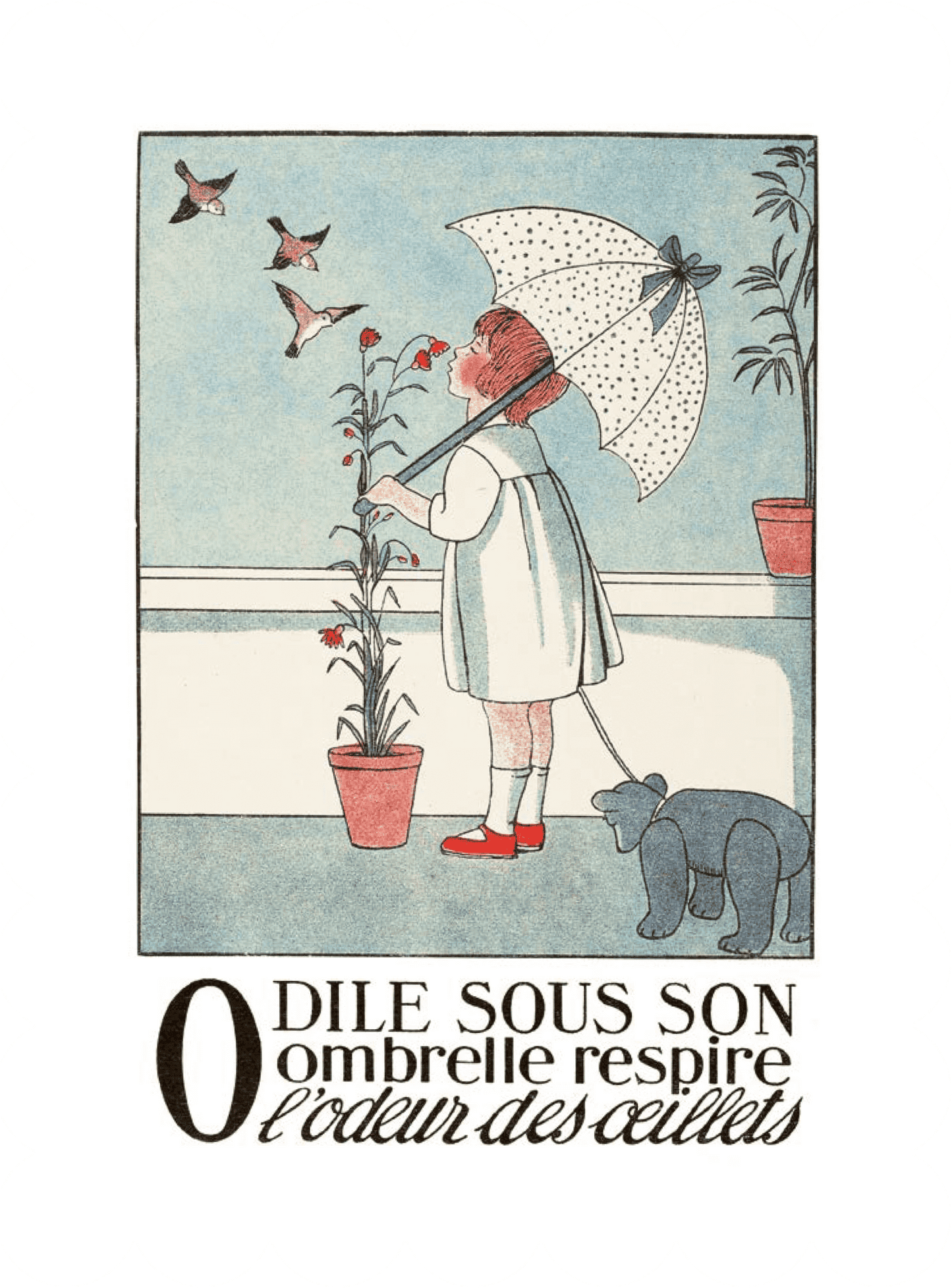 Alphabet - Odile et son ombrelle