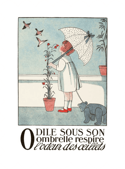 Alphabet - Odile et son ombrelle