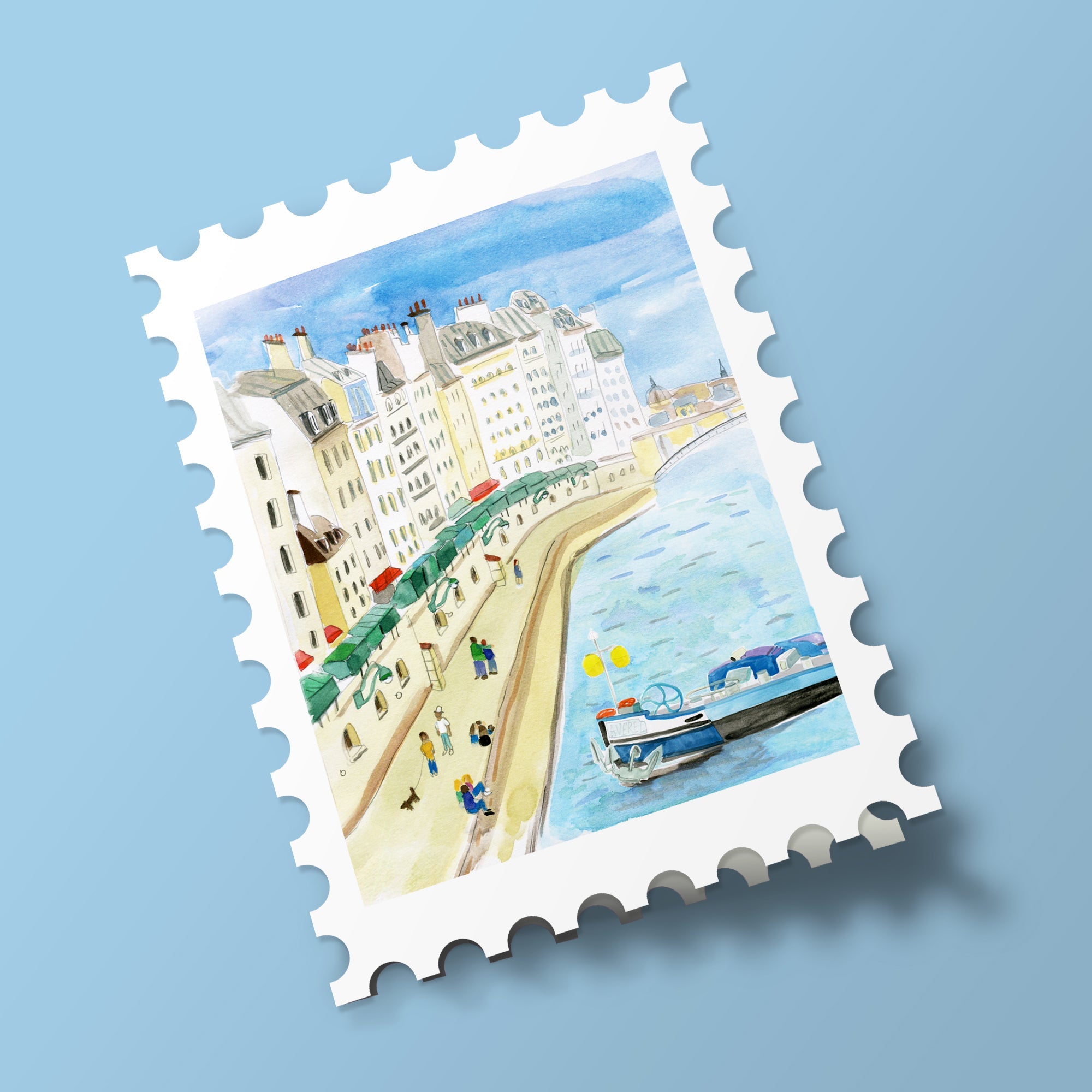Paris Stamps - Stroll on the quays