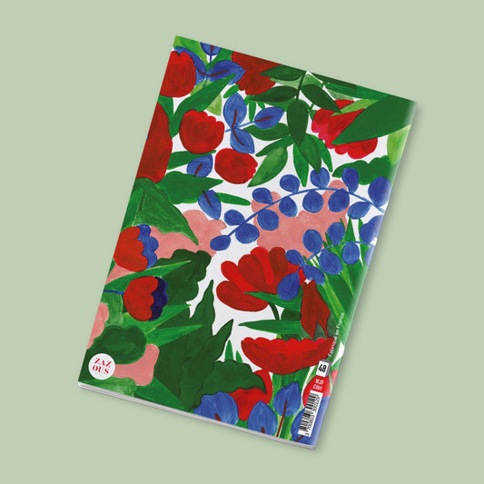 Petit Carnet - Feuilles vertes et fleurs roses