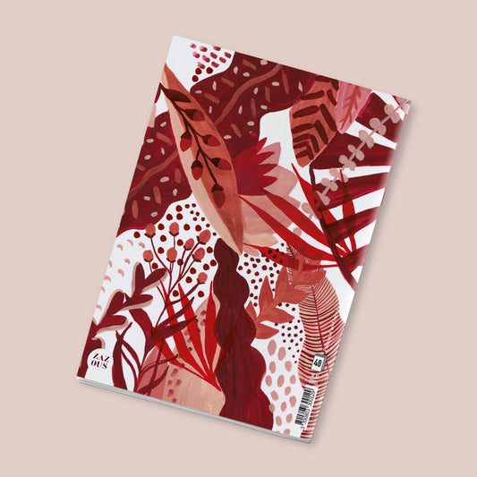 Petit Carnet - Feuilles rouges et corailles