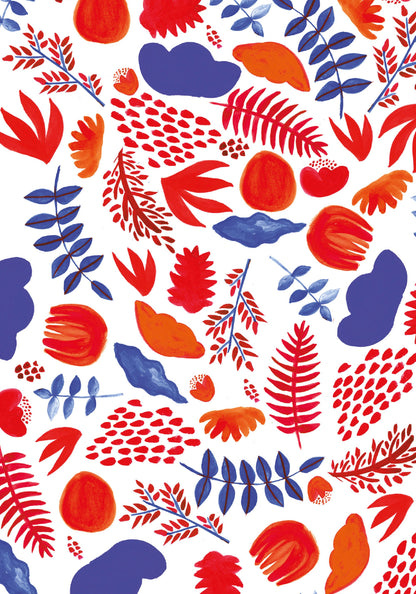 Petit Carnet - Feuilles rouges et pourpres