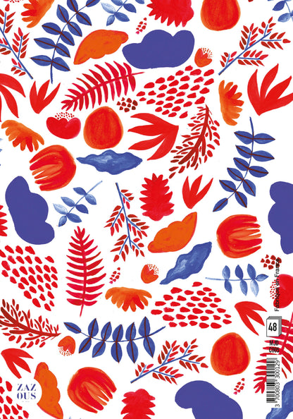 Petit Carnet - Feuilles rouges et pourpres