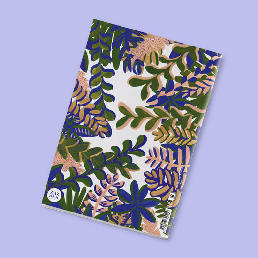 Petit Carnet - Feuilles vertes, corailles et pourpres