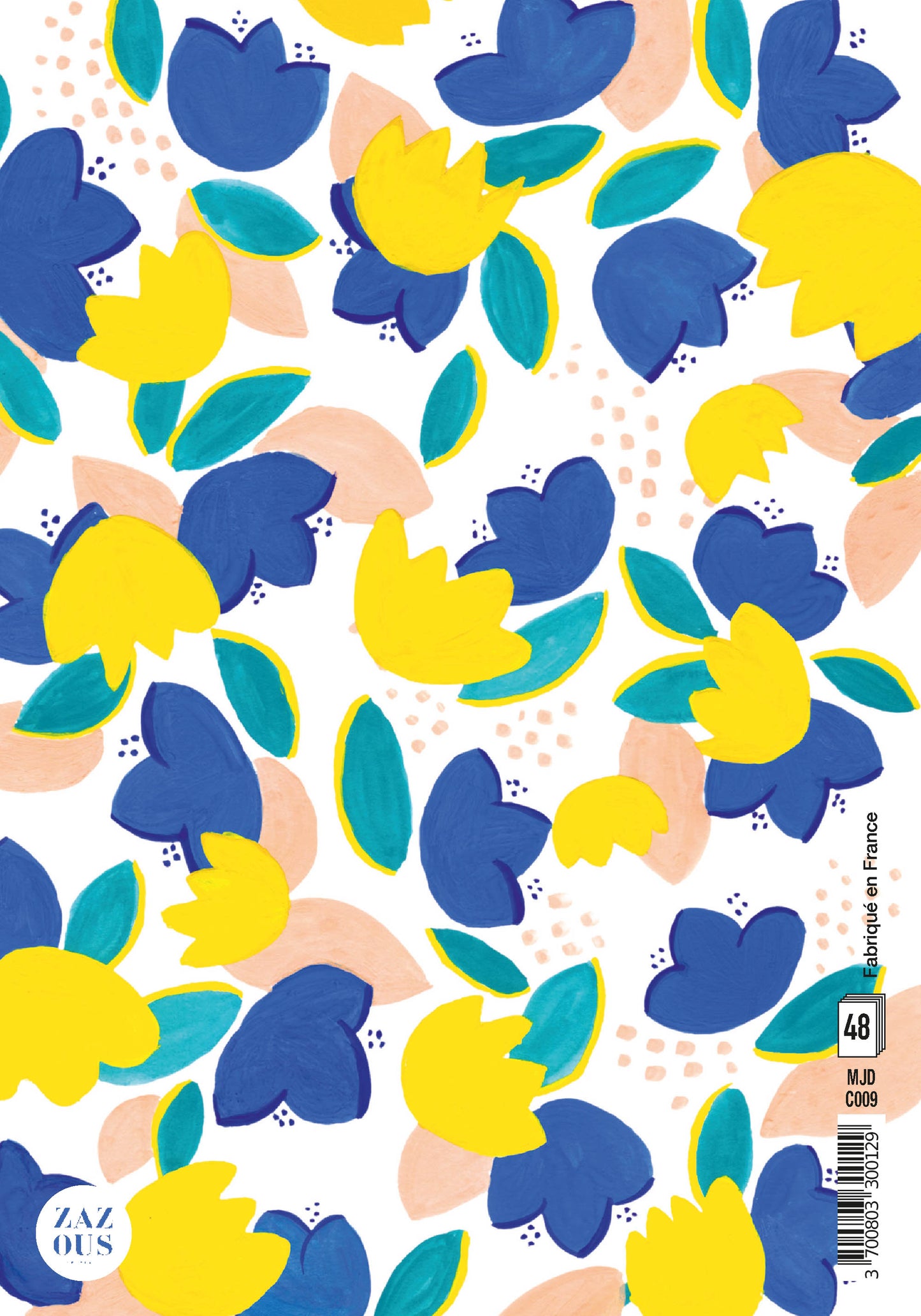 Petit Carnet - Fleurs jaunes et bleues