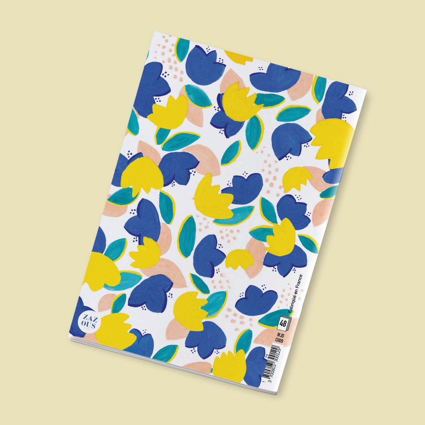 Petit Carnet - Fleurs jaunes et bleues