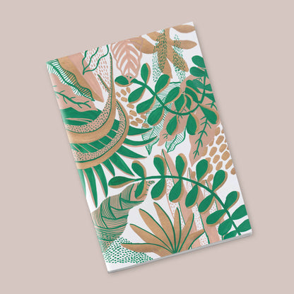 Petit Carnet - Feuilles vertes et corailles