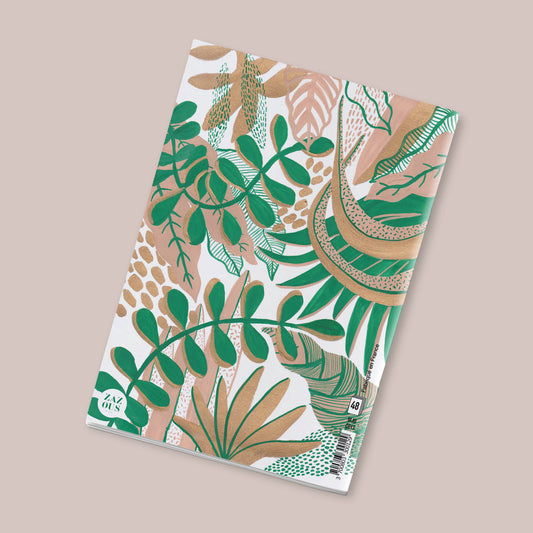 Petit Carnet - Feuilles vertes et corailles