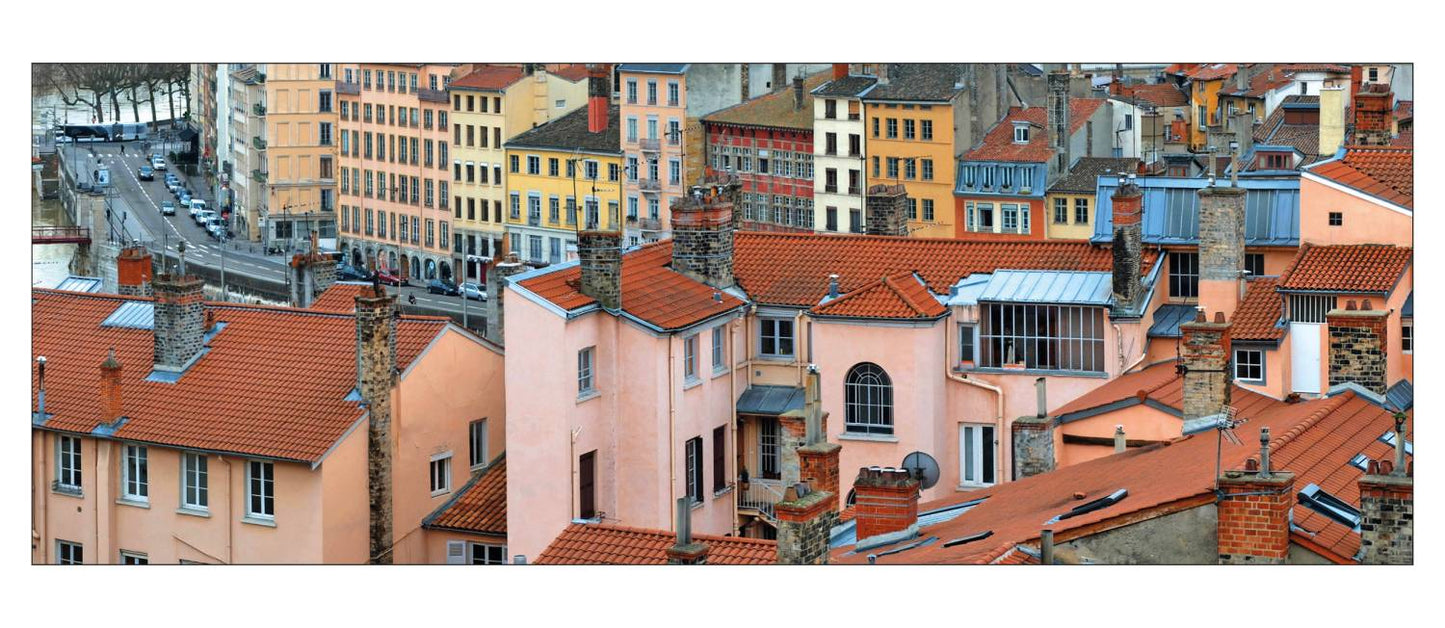 Carte panoramique - Vue depuis la place Rouville, Lyon