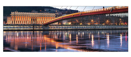 Carte panoramique - Passerelle et Palais de Justice, Lyon