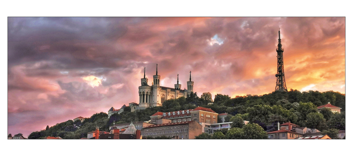 Carte panoramique - La Basilique de Fourvière, Lyon