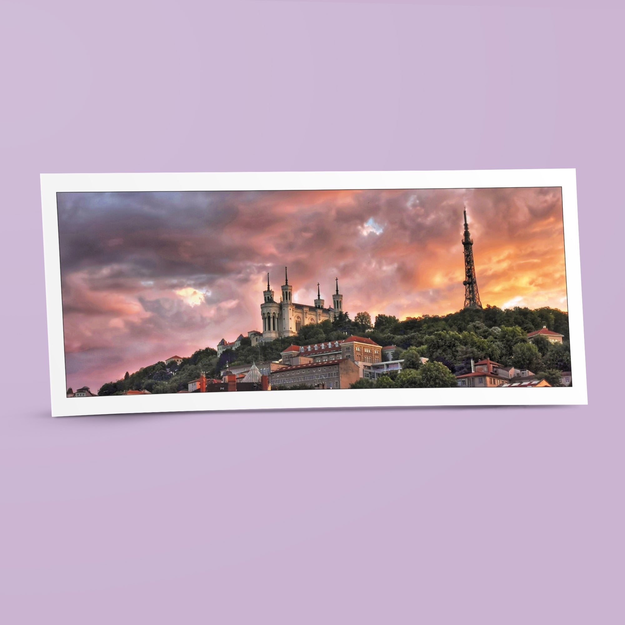 Carte panoramique - La Basilique de Fourvière, Lyon