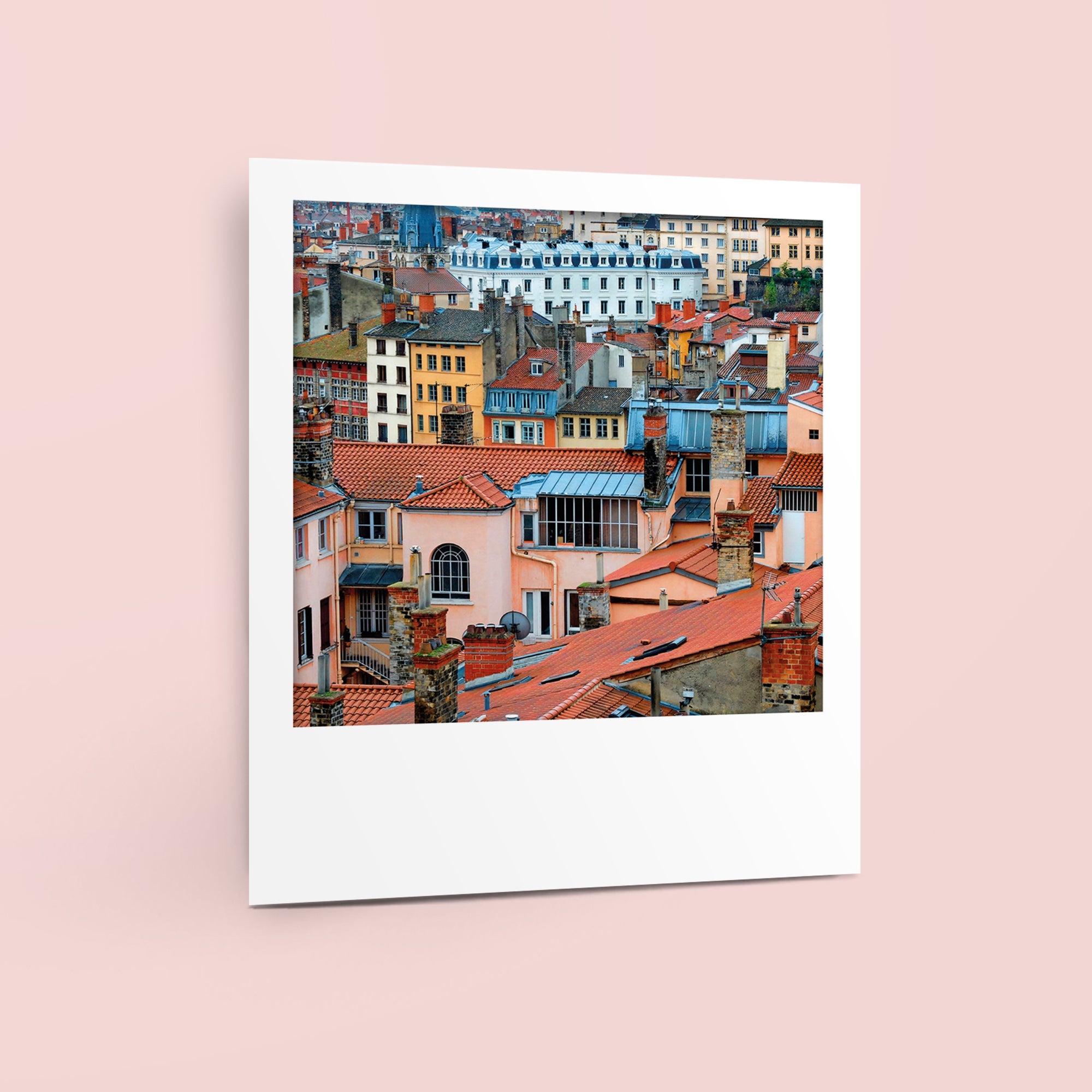 Carte polaroid - Toits de Lyon