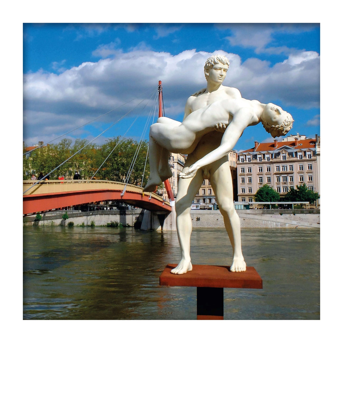 Carte polaroid - Le Poids de Soi,  vue de l'esplanade, Lyon