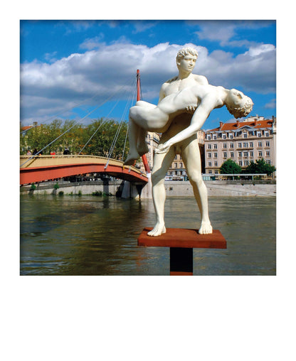 Carte polaroid - Le Poids de Soi,  vue de l'esplanade, Lyon