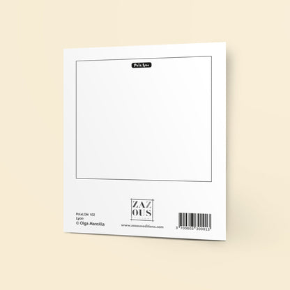 Carte polaroid - Le Poids de Soi,  vue de l'esplanade, Lyon