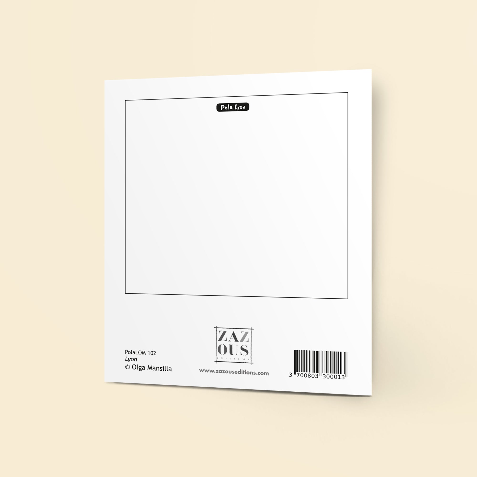 Carte polaroid - Le Poids de Soi,  vue de l'esplanade, Lyon