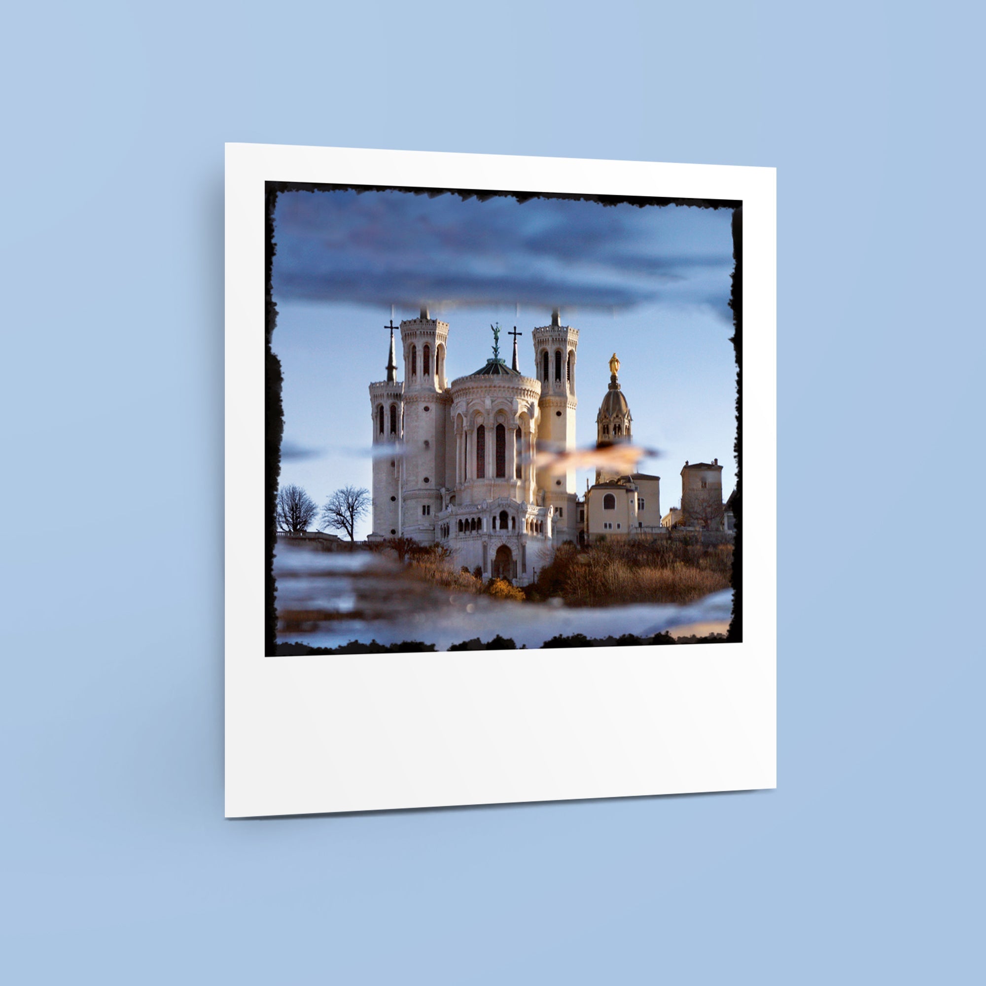 Carte polaroid - Basilique de Fourvière