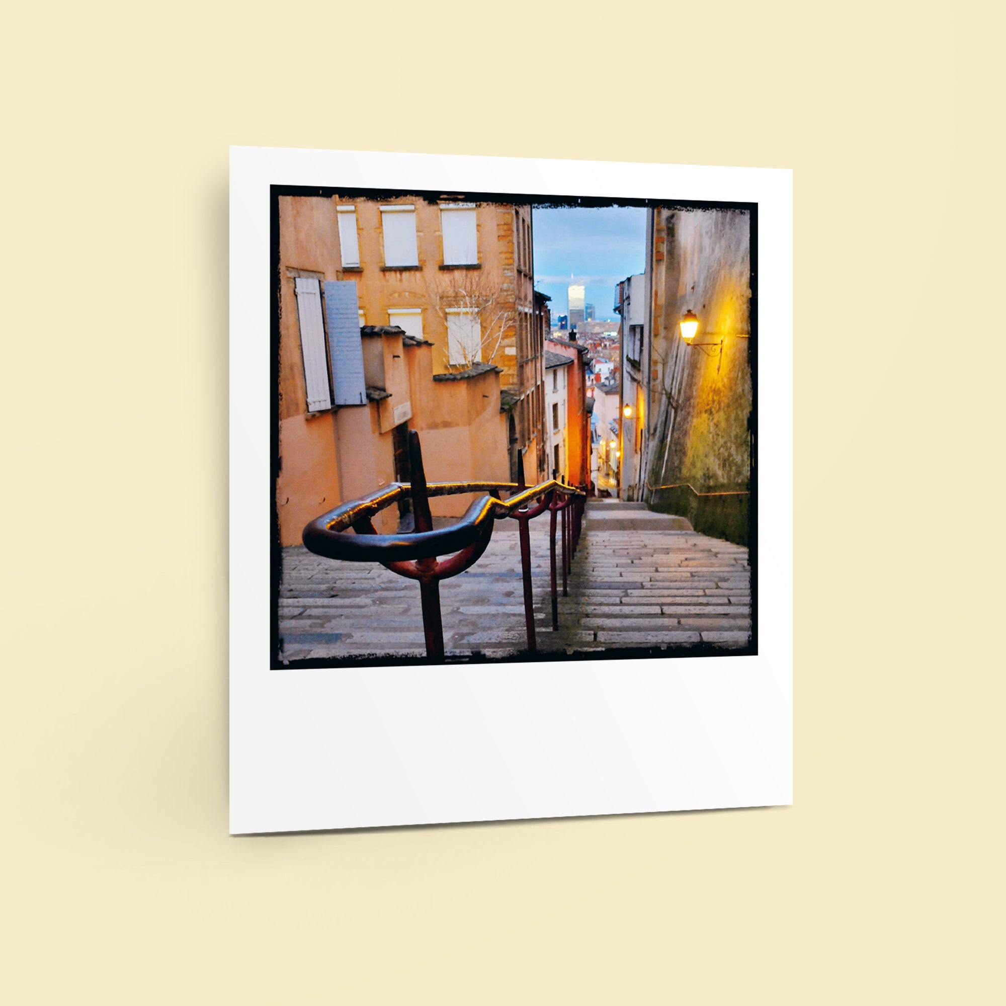 Carte polaroid - L'Escalier, Lyon