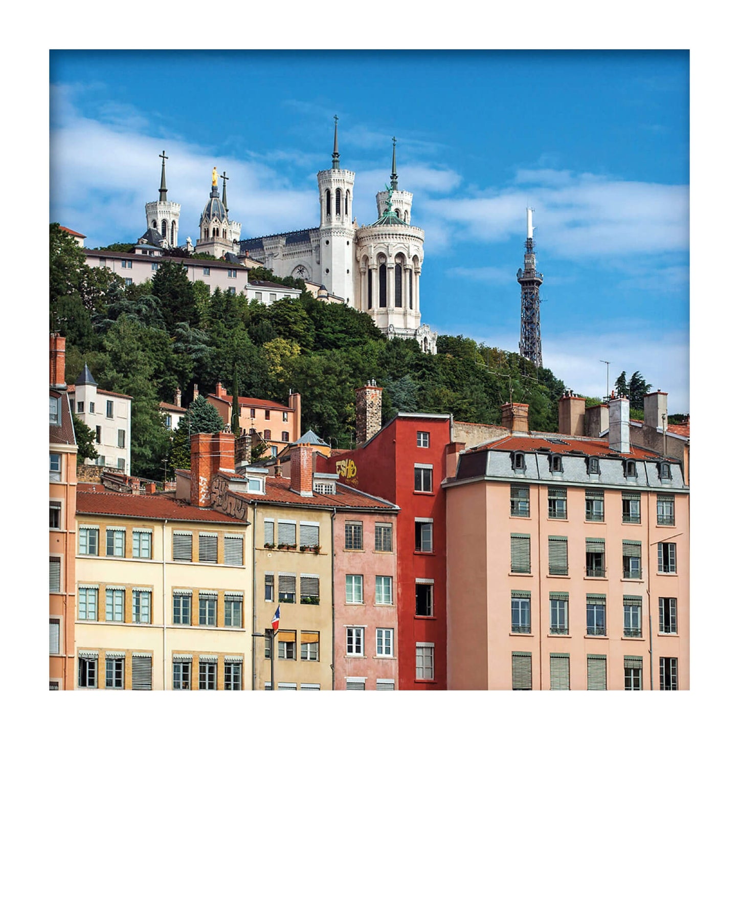 Carte polaroid - Basilique de Fourvière, Lyon