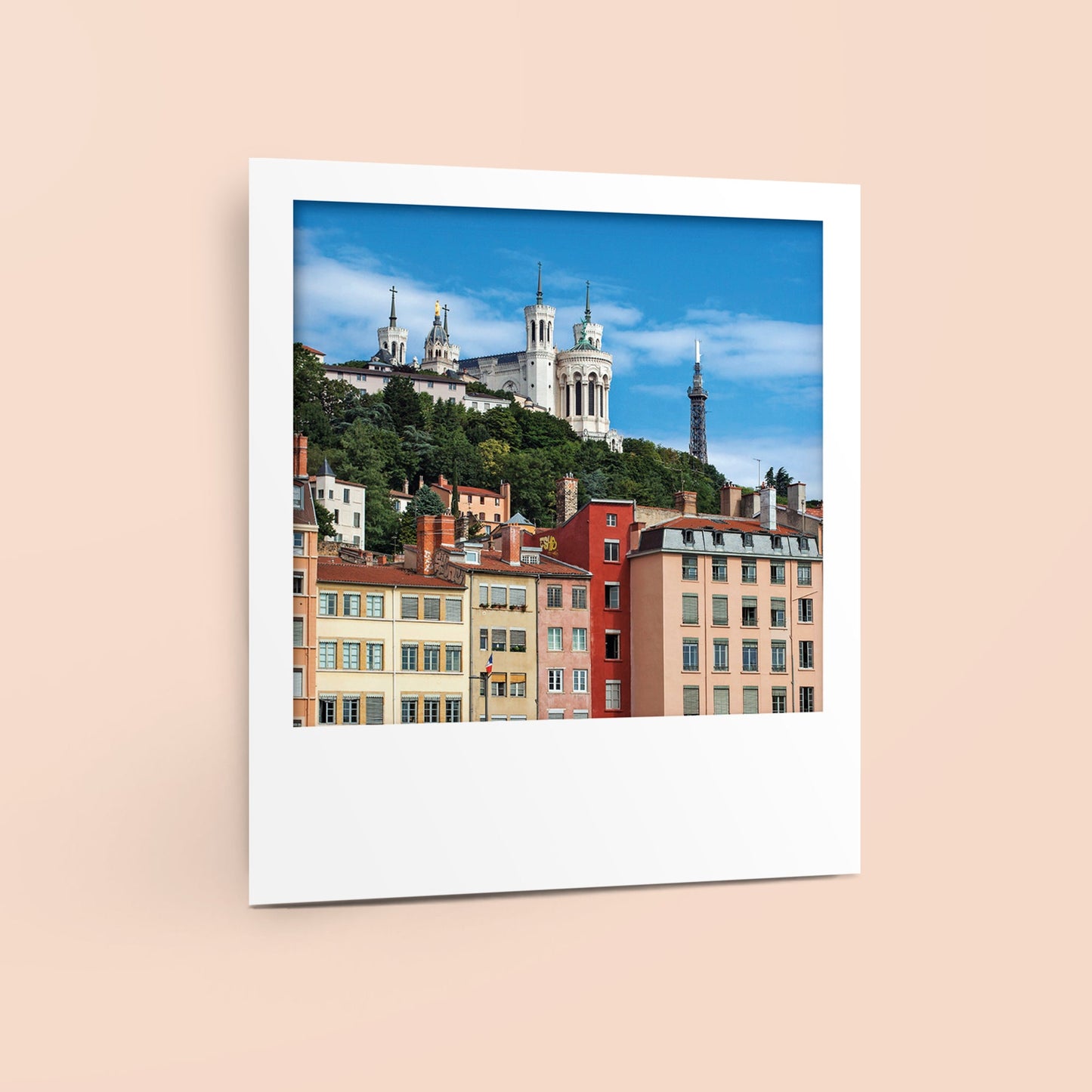 Carte polaroid - Basilique de Fourvière, Lyon