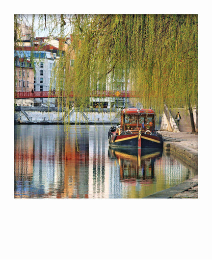 Carte polaroid - Peniche Quai Tilsitt, Lyon