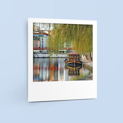 Carte polaroid - Peniche Quai Tilsitt, Lyon