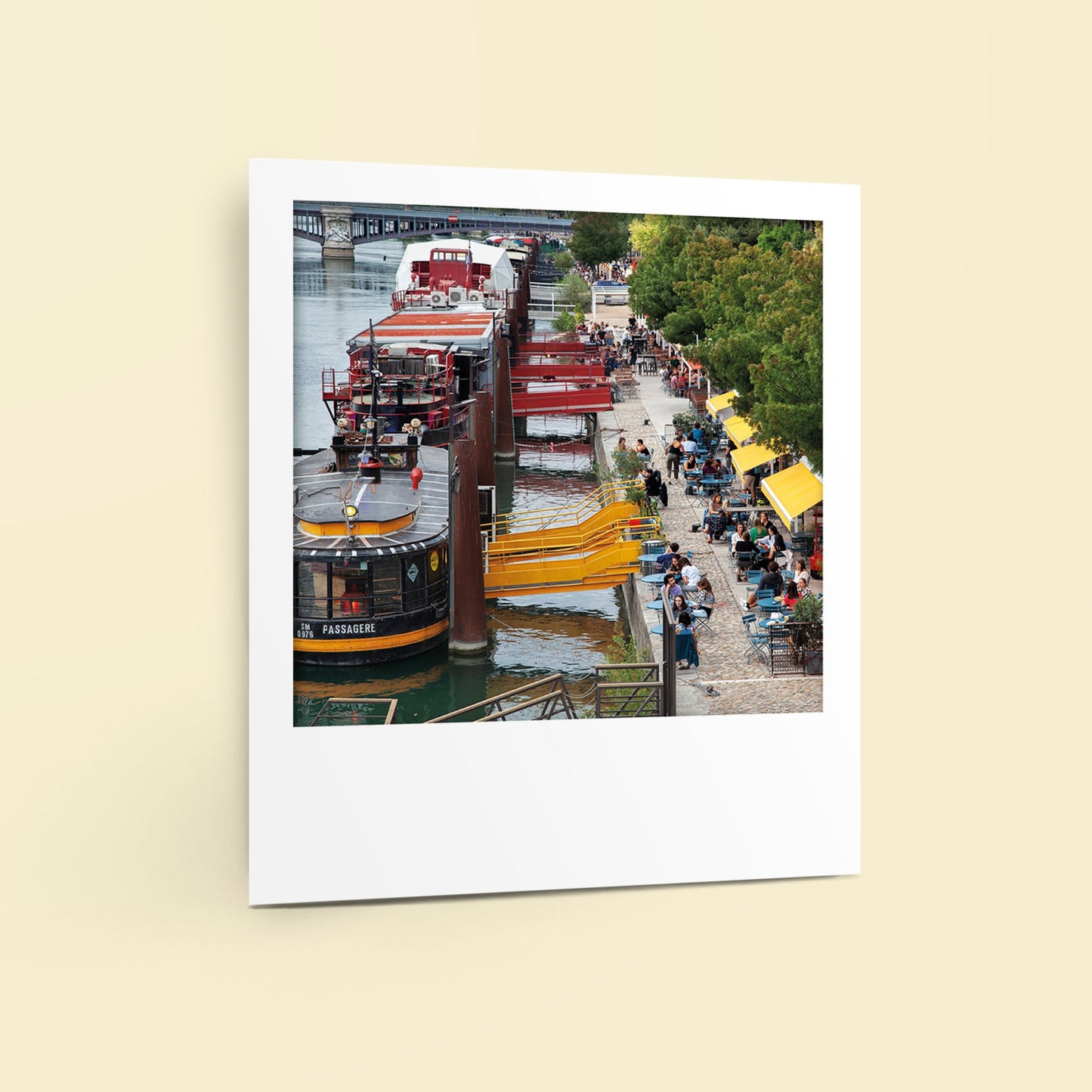 Carte polaroid - Les terrasses du Rhône, Lyon
