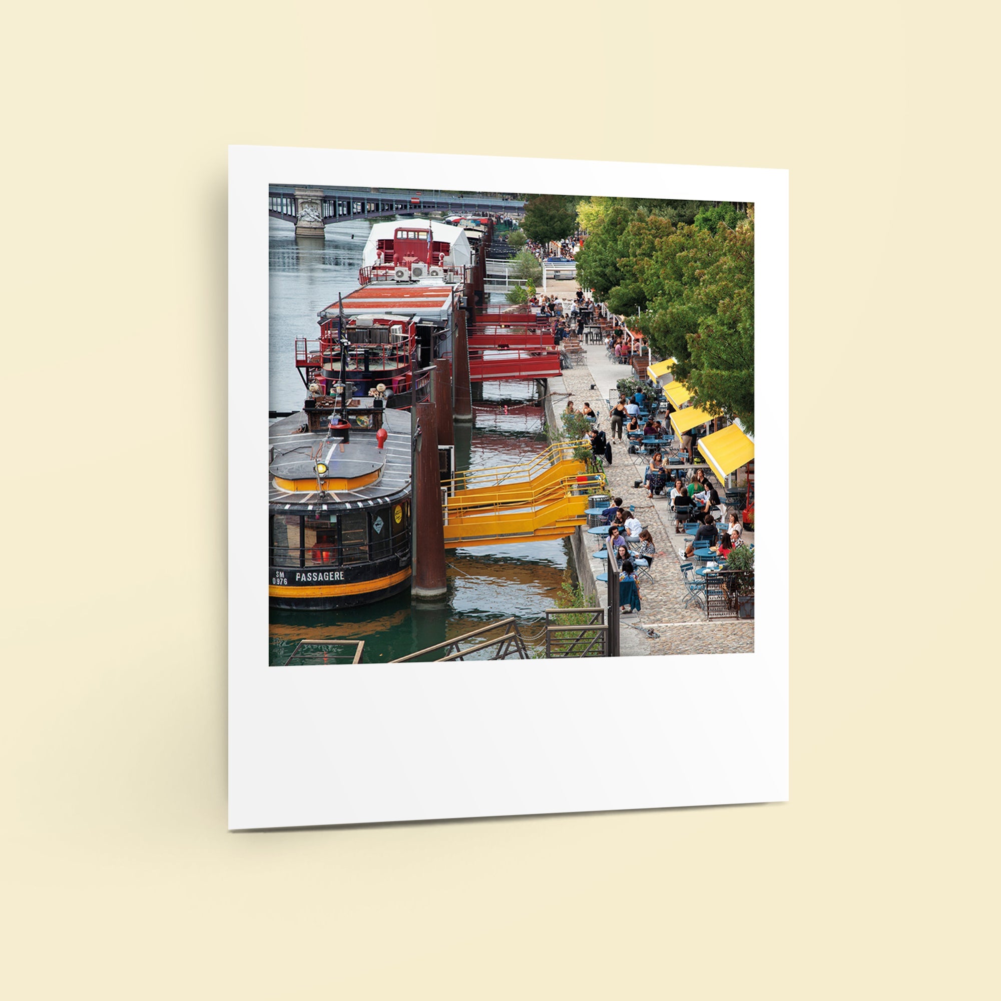 Carte polaroid - Les terrasses du Rhône, Lyon