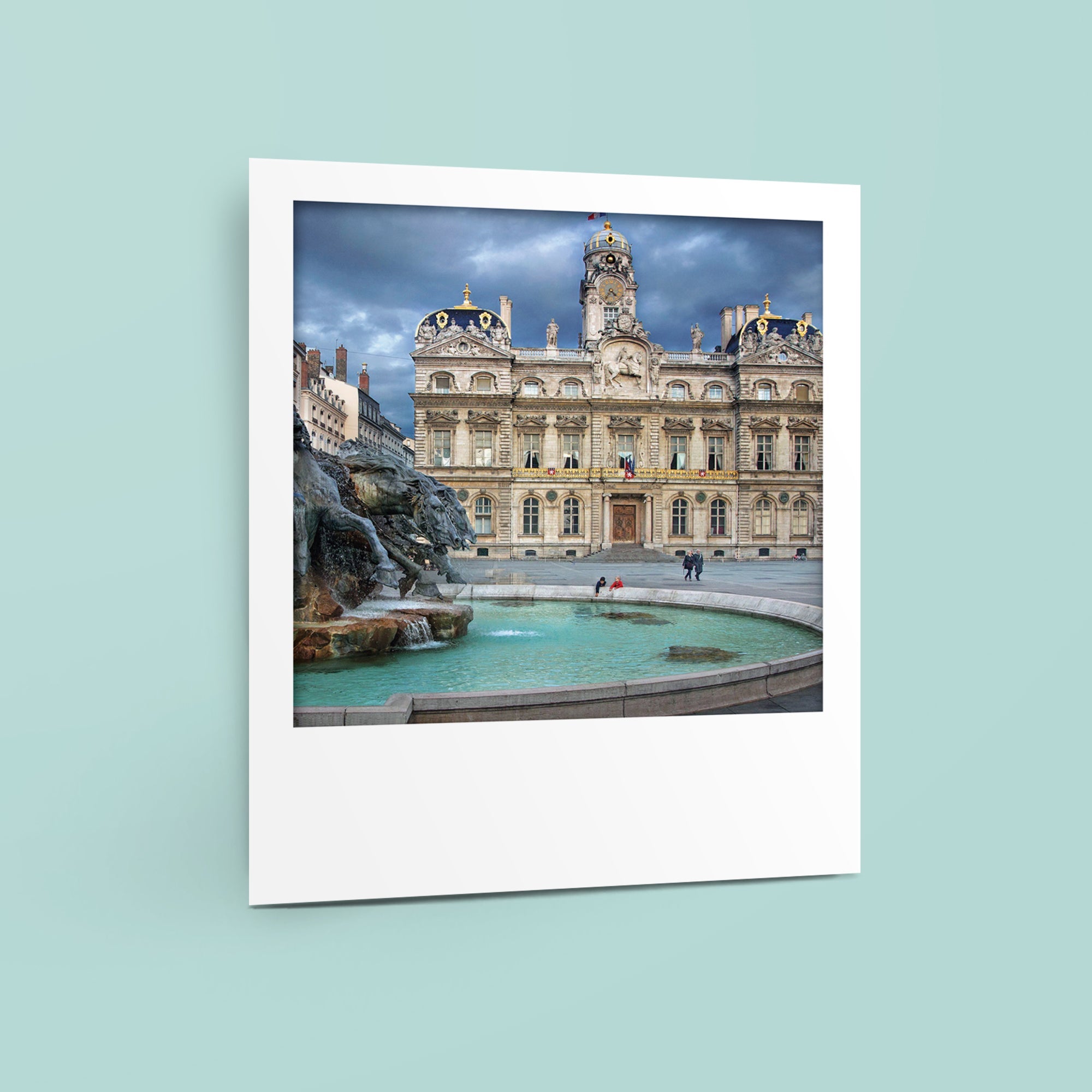 Carte polaroid - Place de Terreaux, Lyon