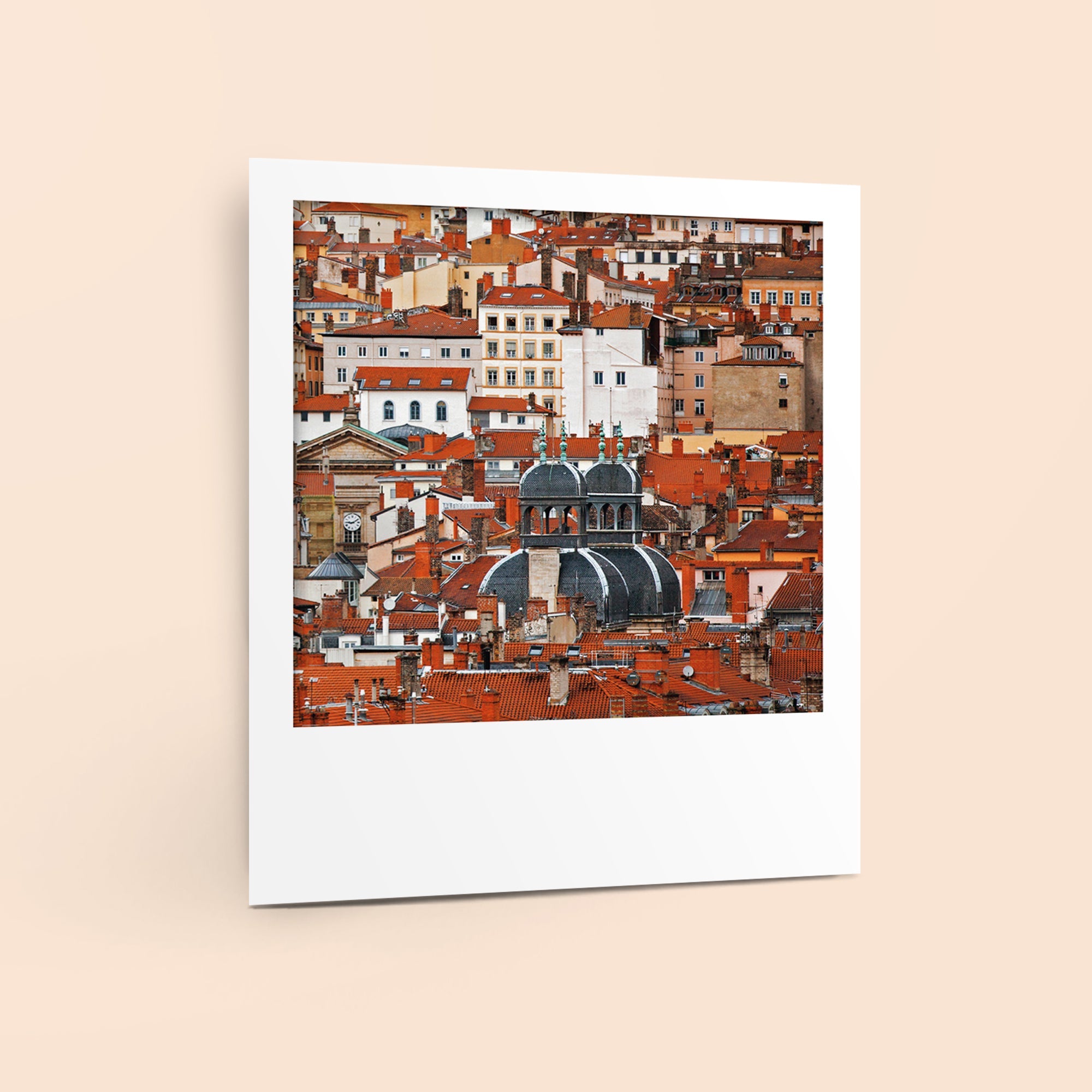 Carte polaroid - Toits de Lyon, Lyon