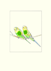 Papersheep - Green parakeets