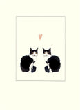 Papersheep - Black and white cats in love