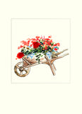Papersheep - wheelbarrow of flowers