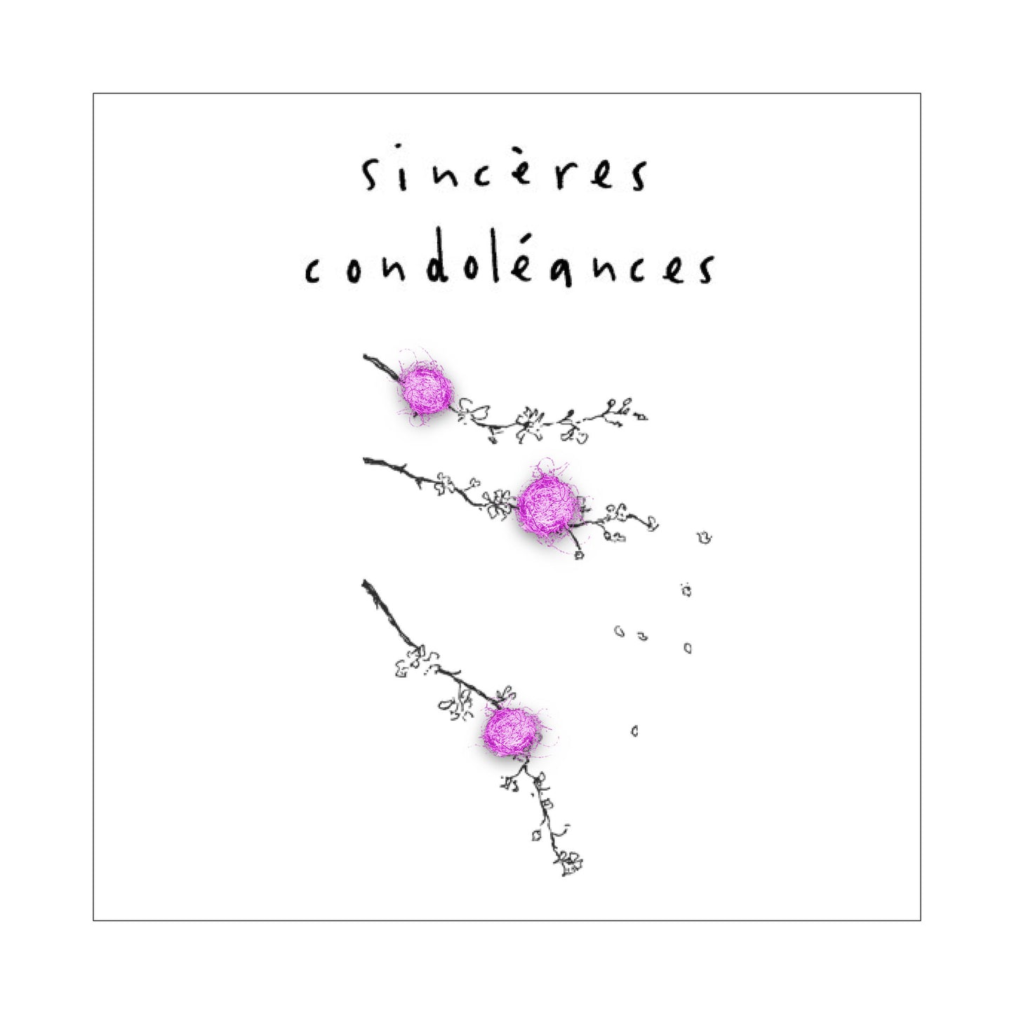 Touffes de laine - Condoléances