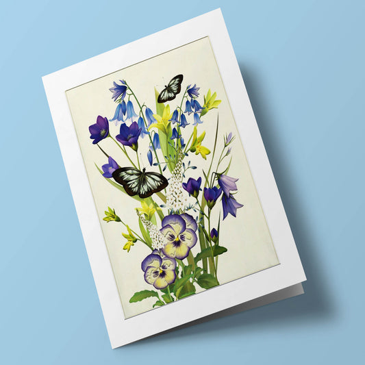 Bouquets - Fleurs violettes et papillons