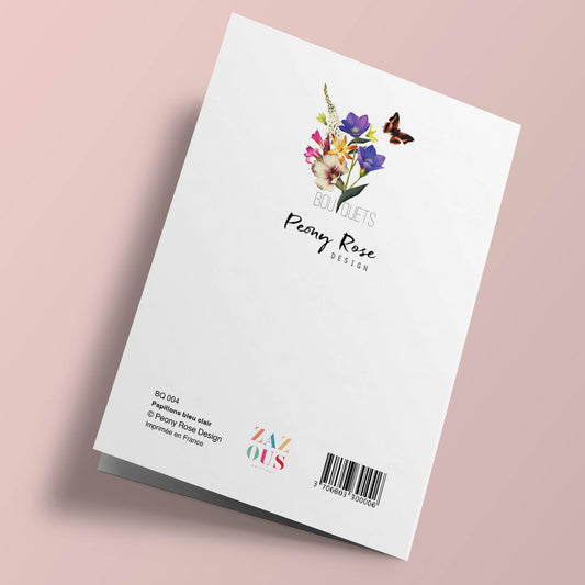 Bouquets - Papillons bleu clair