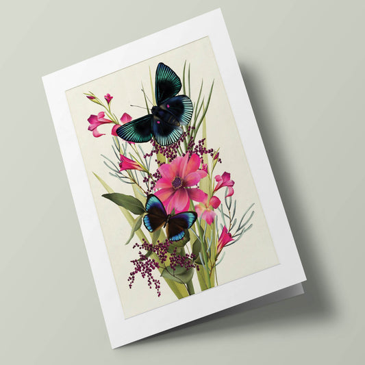 Bouquets - Papillons turquoise