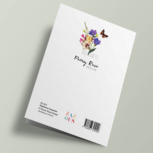 Bouquets - Papillons turquoise