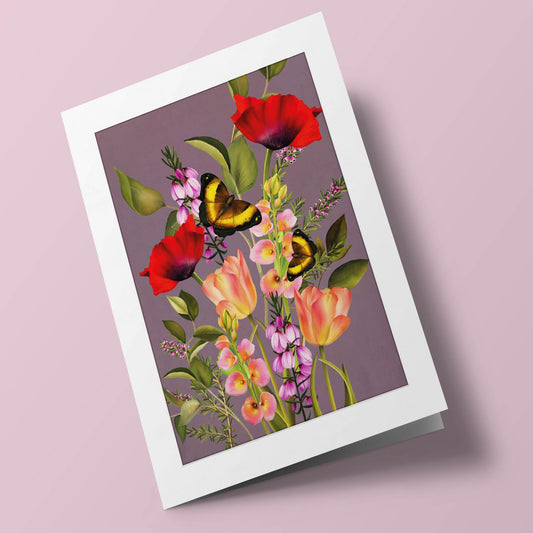 Bouquets - Coquelicots et papillons