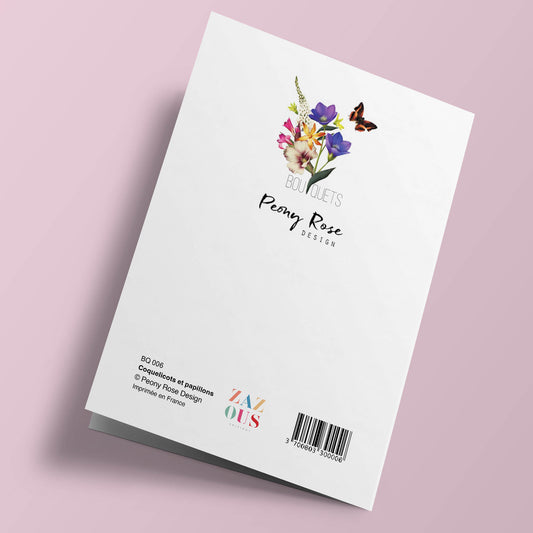 Bouquets - Coquelicots et papillons