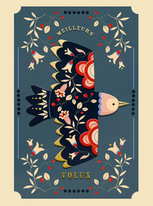 Noël Folk - Meilleurs voeux, oiseau