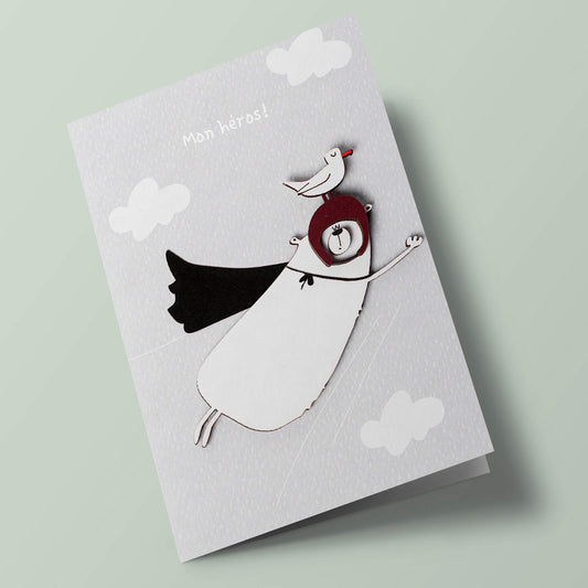 Bouts de bois - "Mon héros", ours volant