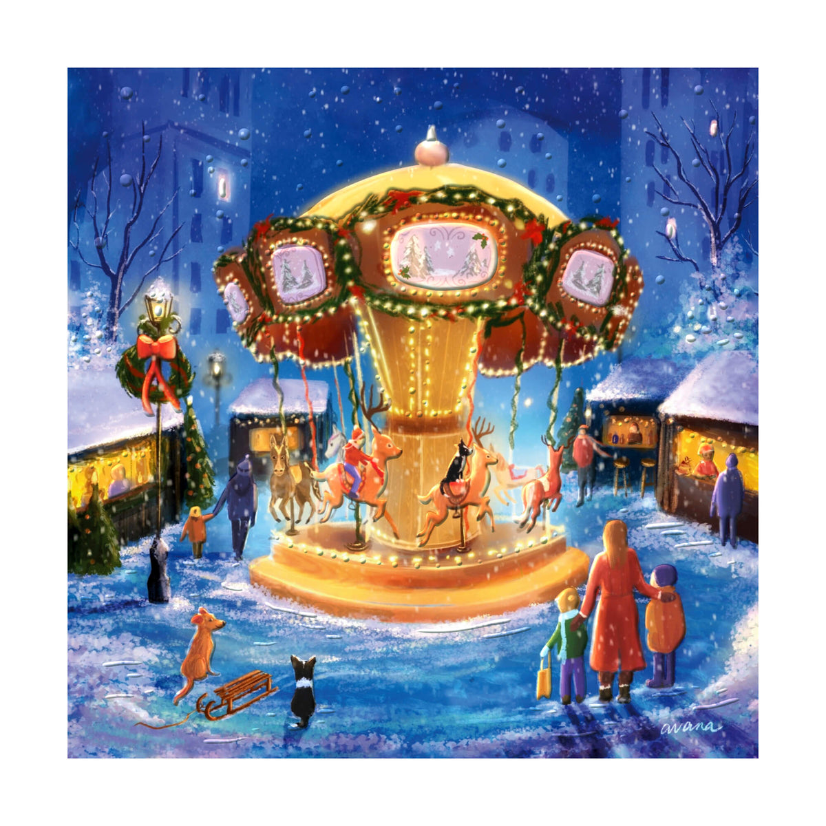 Une face de "Le Noël de Sam" par Raven Avana