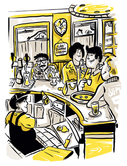 Une face de "Bistrots" par Romain Fwells