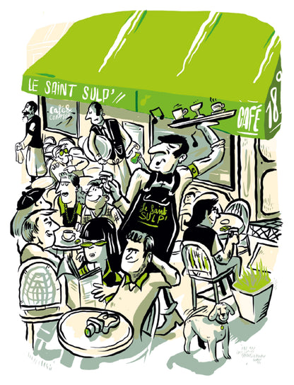 Une face de "Bistrots" par Romain Fwells