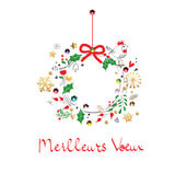 Noël Bijoux - Rouge-gorge sur couronne de Noël