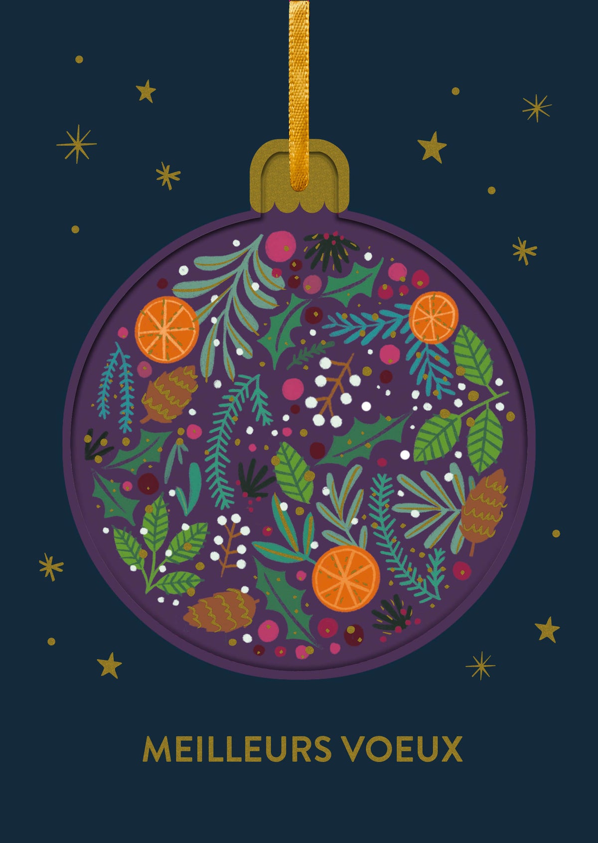 Boules de Noël - Feuillage de fête