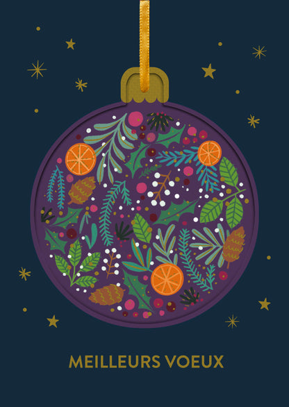 Boules de Noël - Feuillage de fête